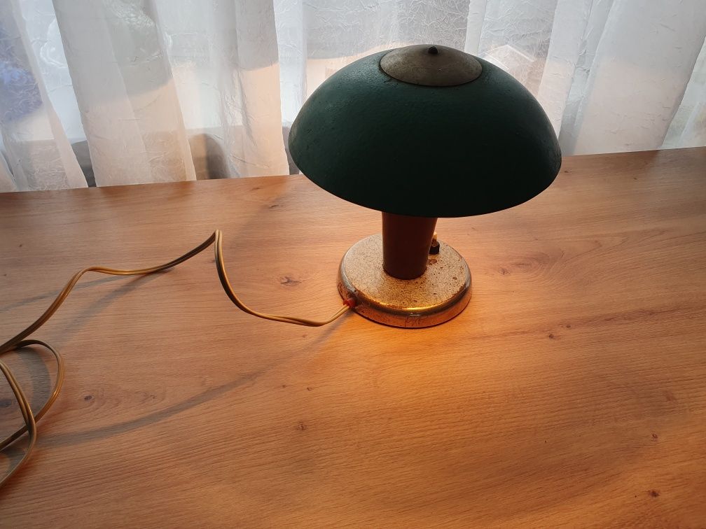 Lampa grzybek PRL Vintage lata 60 lampka PKP Polam