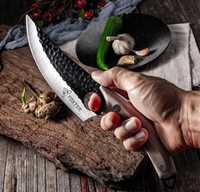 Nóż myśliwski, kuchenny, z otworem na palec + pokrowiec 27cm