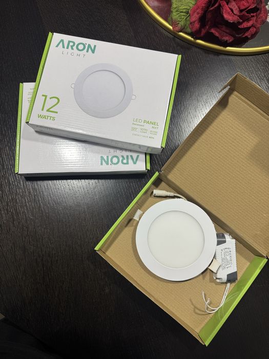 3 luzes led panel 12 watts