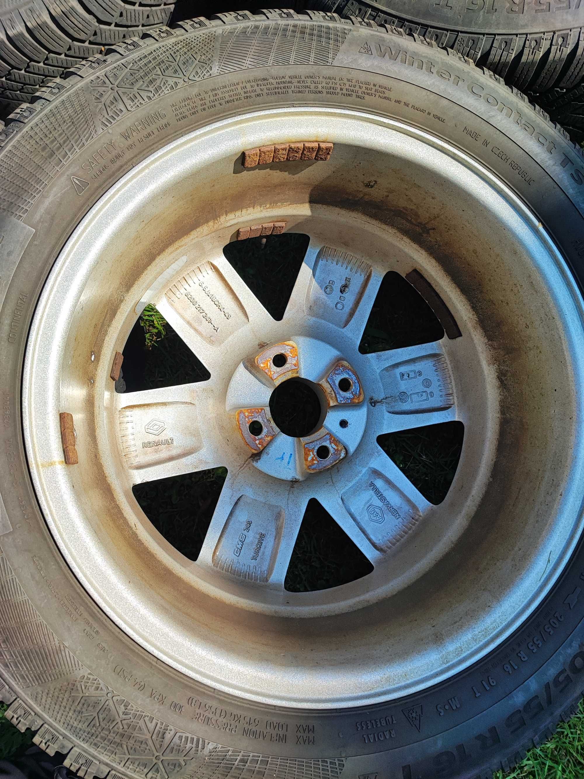 4x felgi alu Renault CMS 240 16" 6,5J z używanymi oponami