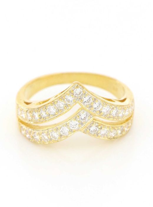 Złoty pierścionek z naturalnymi brylantami diamentami 0,85ct certyfika