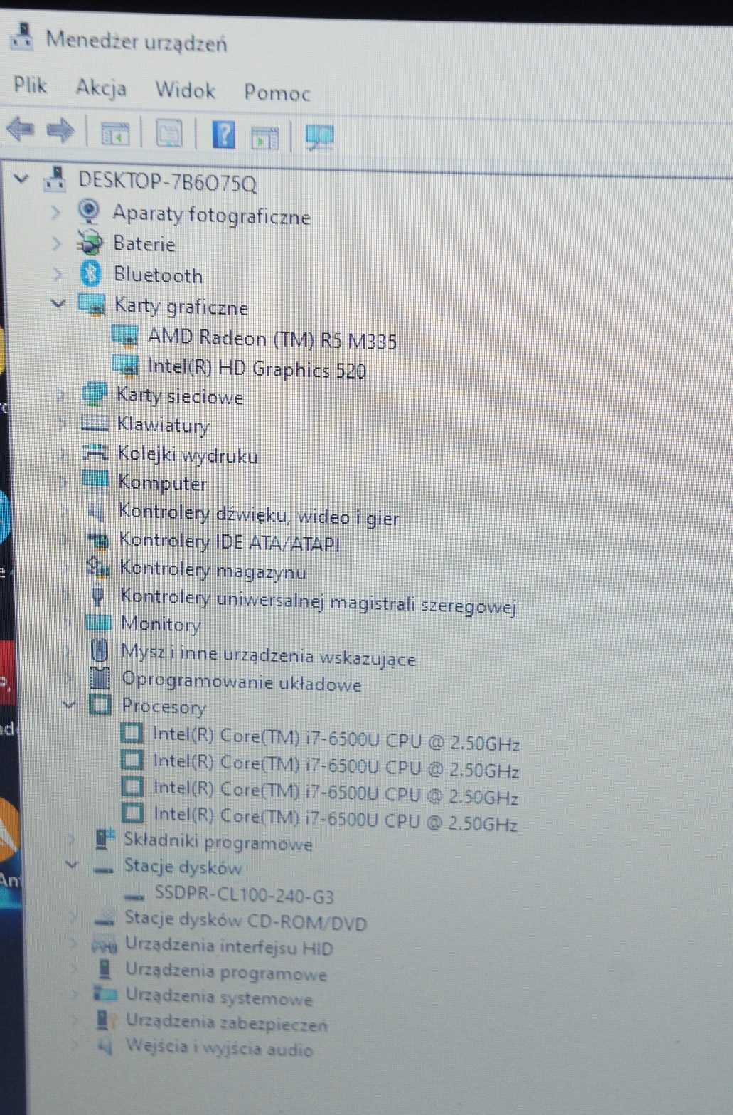 Laptop DELL 17 cali, Intel i7, Radeon R5 4GB, SSD, podświetlenie