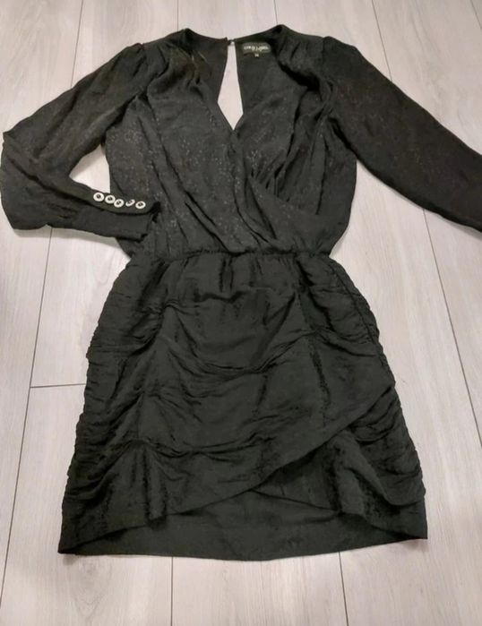 Nowa sukienka mała czarna drapowana sylwester andrzejki xs s mohito