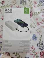 Nowy Powerbank Rebeltec P30, 30000 mAh, 10 W, biały