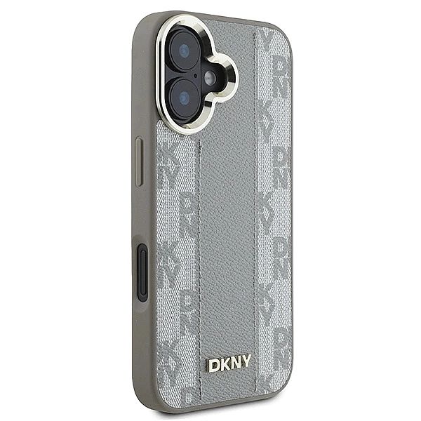 Etui DKNY Checkered Pattern Magsafe na iPhone 16 - beżowe