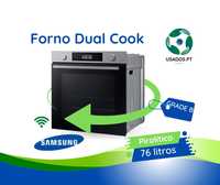 Forno Pirolítico Dual Cook Samsung 76L - Vapor Natural - Wi-Fi - Inox
