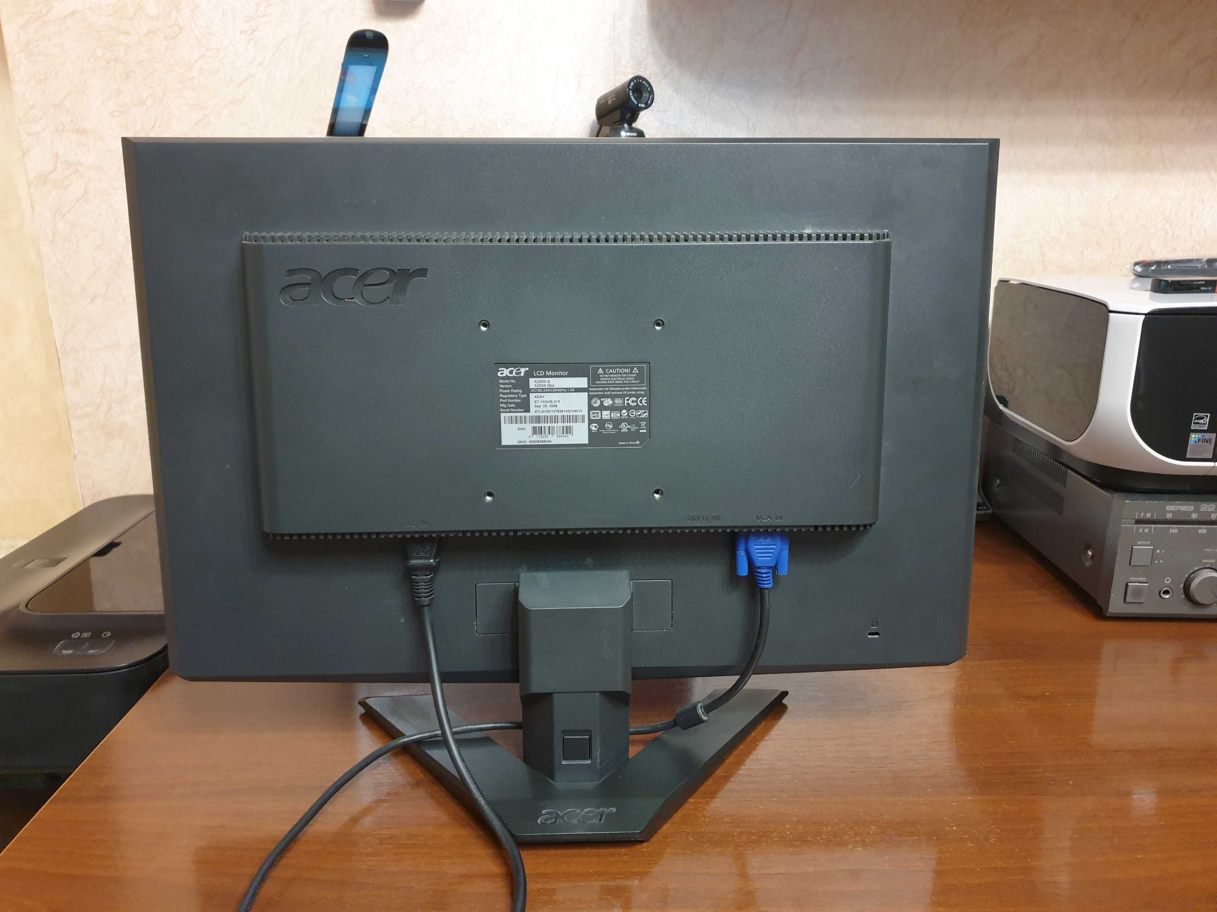 Монитор Acer x223w q 22- дюймf