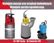 Pompa zatapialna szlamowa do wody brudnej czystej wynajem TYCHY