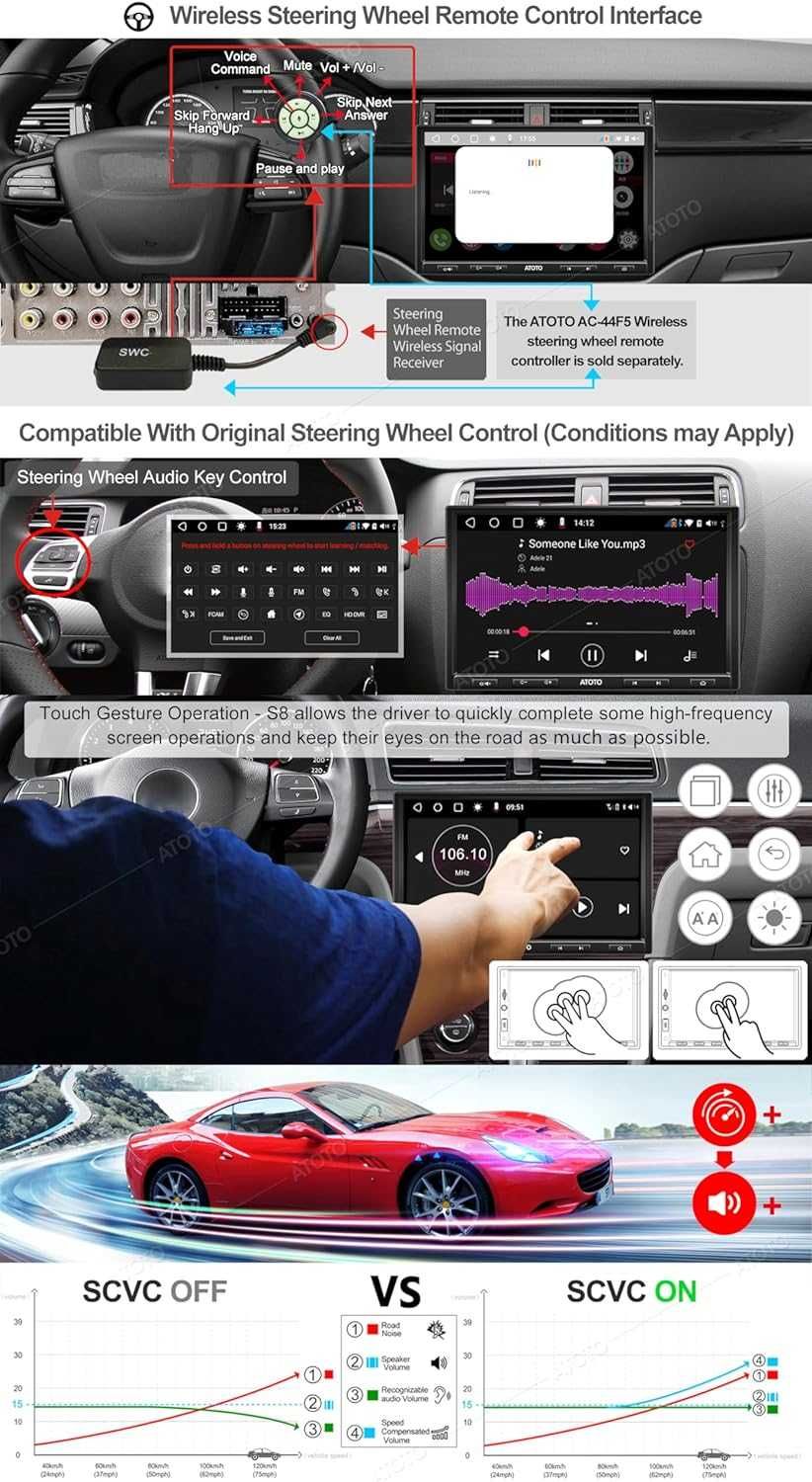 ATOTO S8 Pro 10,1" Android Auto CarPlay aptX QLED 2 DIN