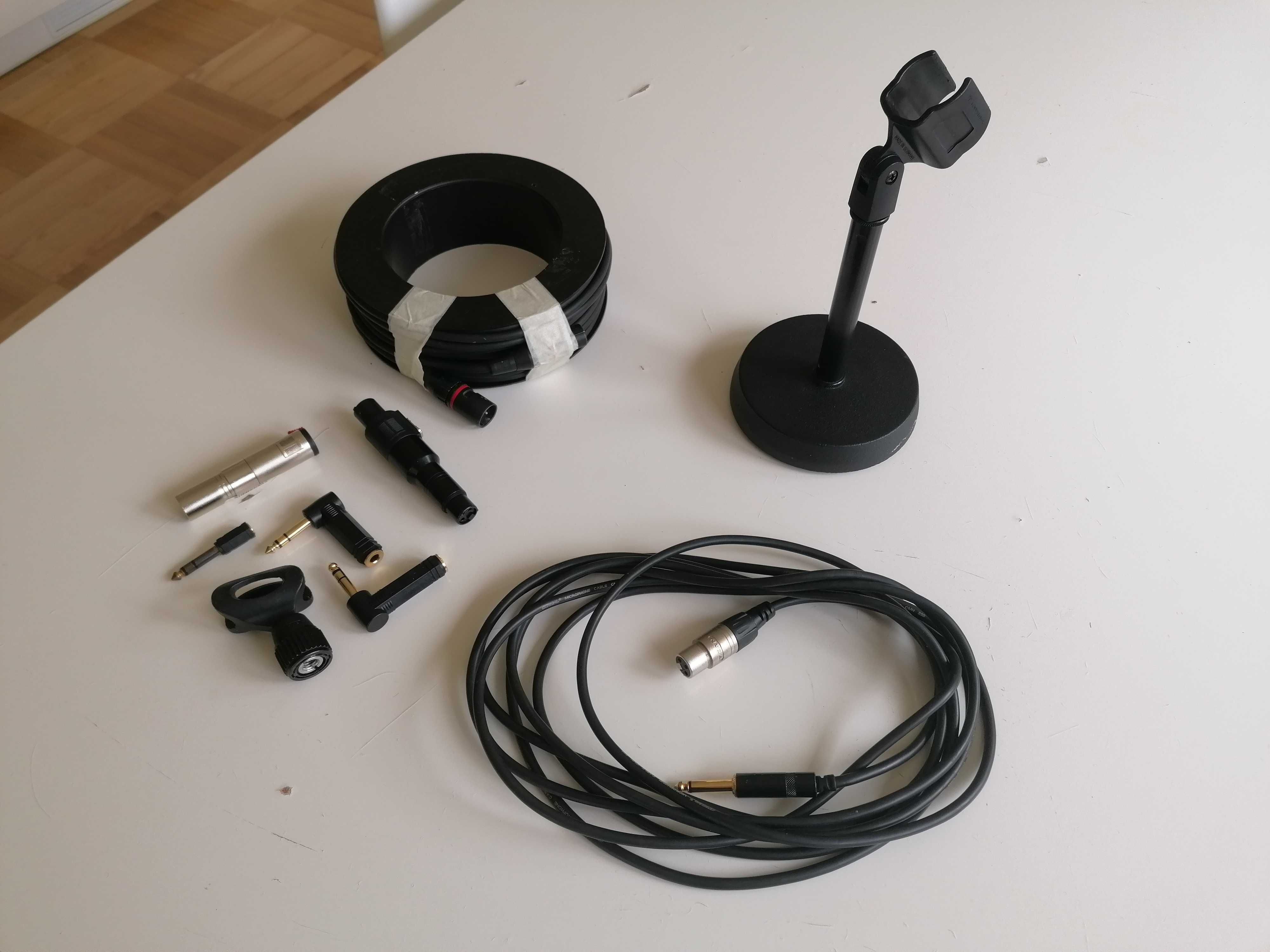 Kabel do mikrofonu Adapter Jack 6,3mm Statyw Wtyk XLR XLRm Akcesoria