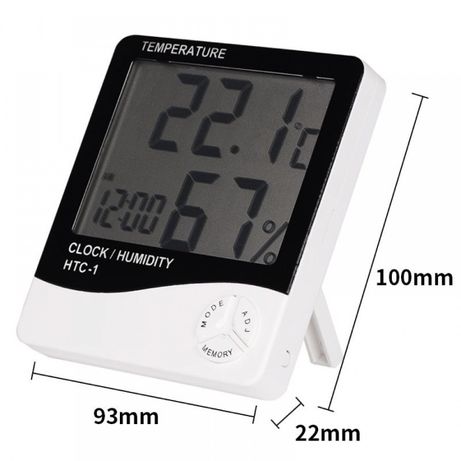 Цифровий термометр годинник гігрометр LCD 3 в 1
