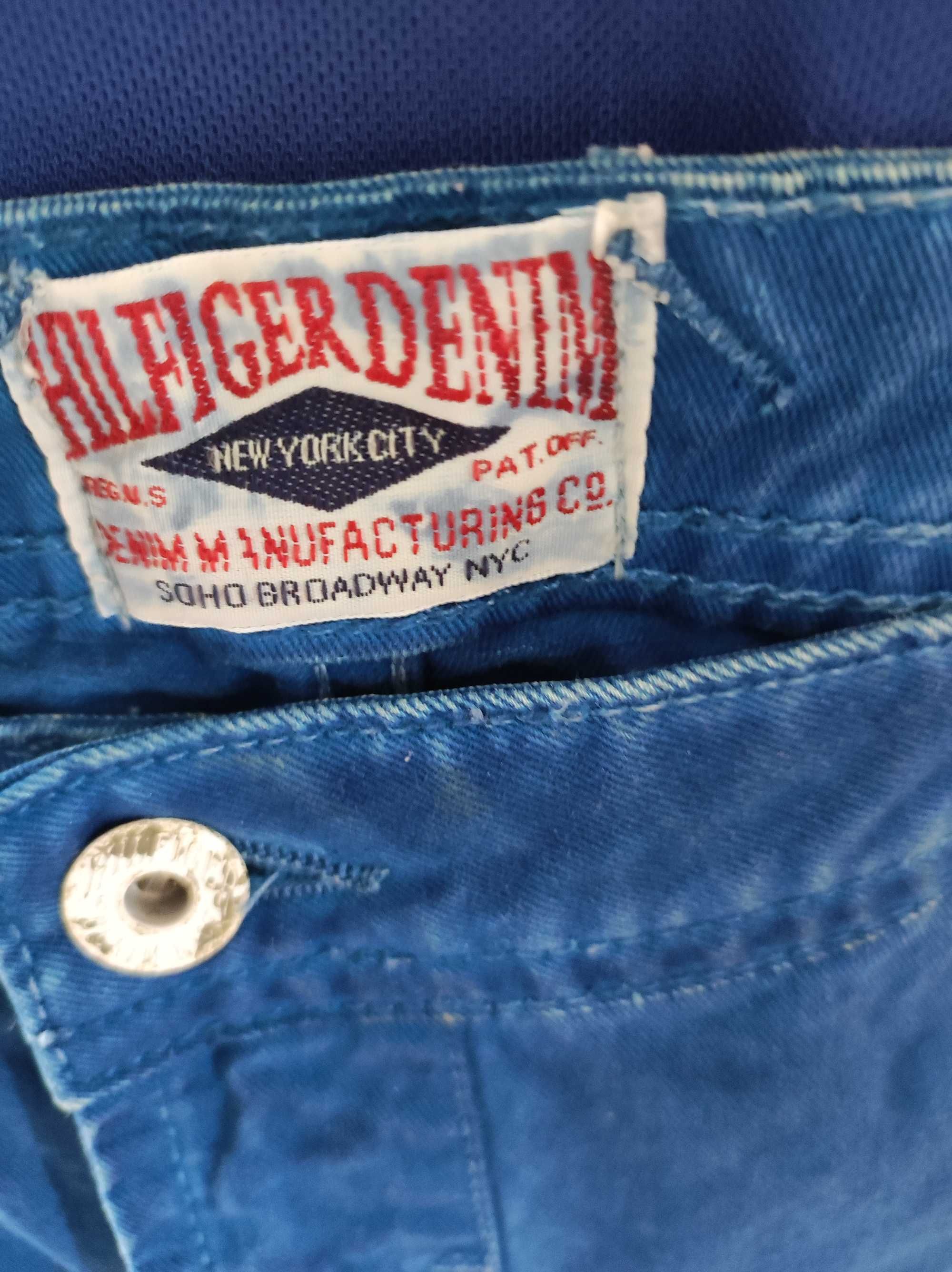 Chinosy męskie Tommy Hilfiger Jeans 31/34 niebieskie, OKAZJA