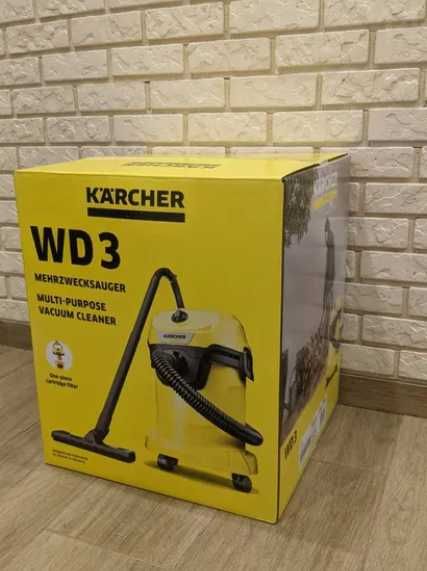 Побутовий пилосос karcher wd3 компактної комплектації