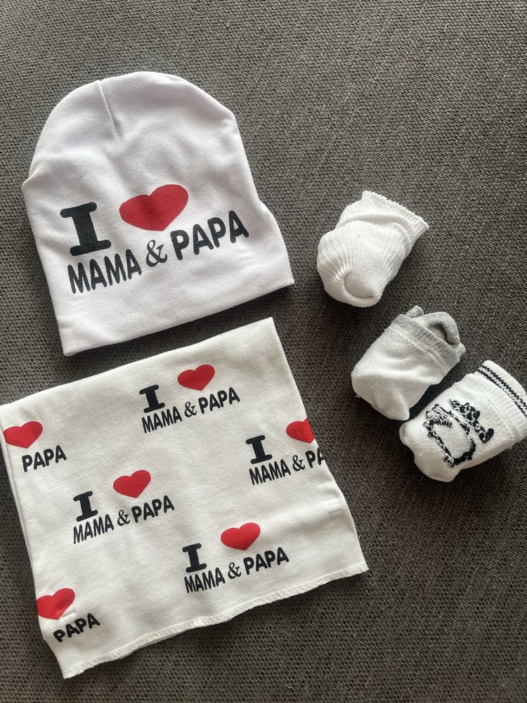 Czapka komin wiosna jesien mama tata