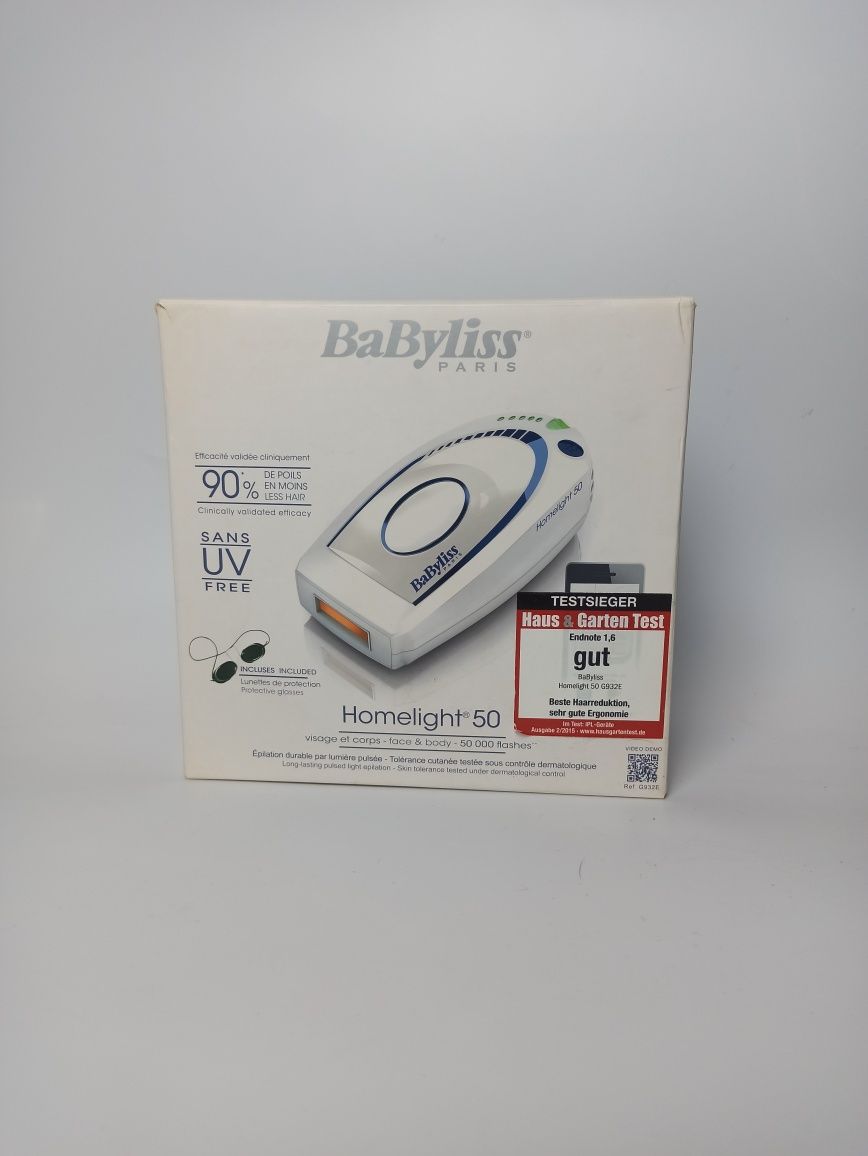 Depilator BaByliss Homelight 50 do twarzy i ciała światło IPL