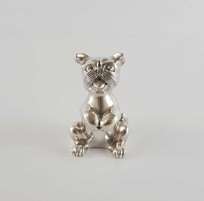 Autorska srebrna figura Psa próby 0,990