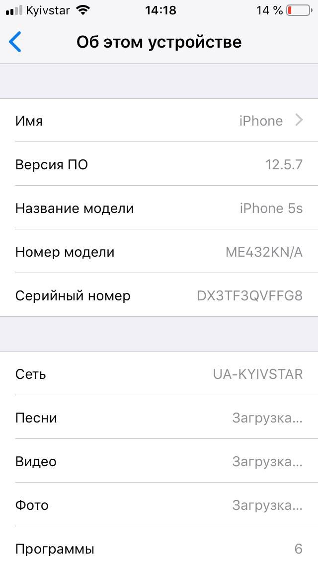 Мобильный телефон:  iPhone Apple 5S