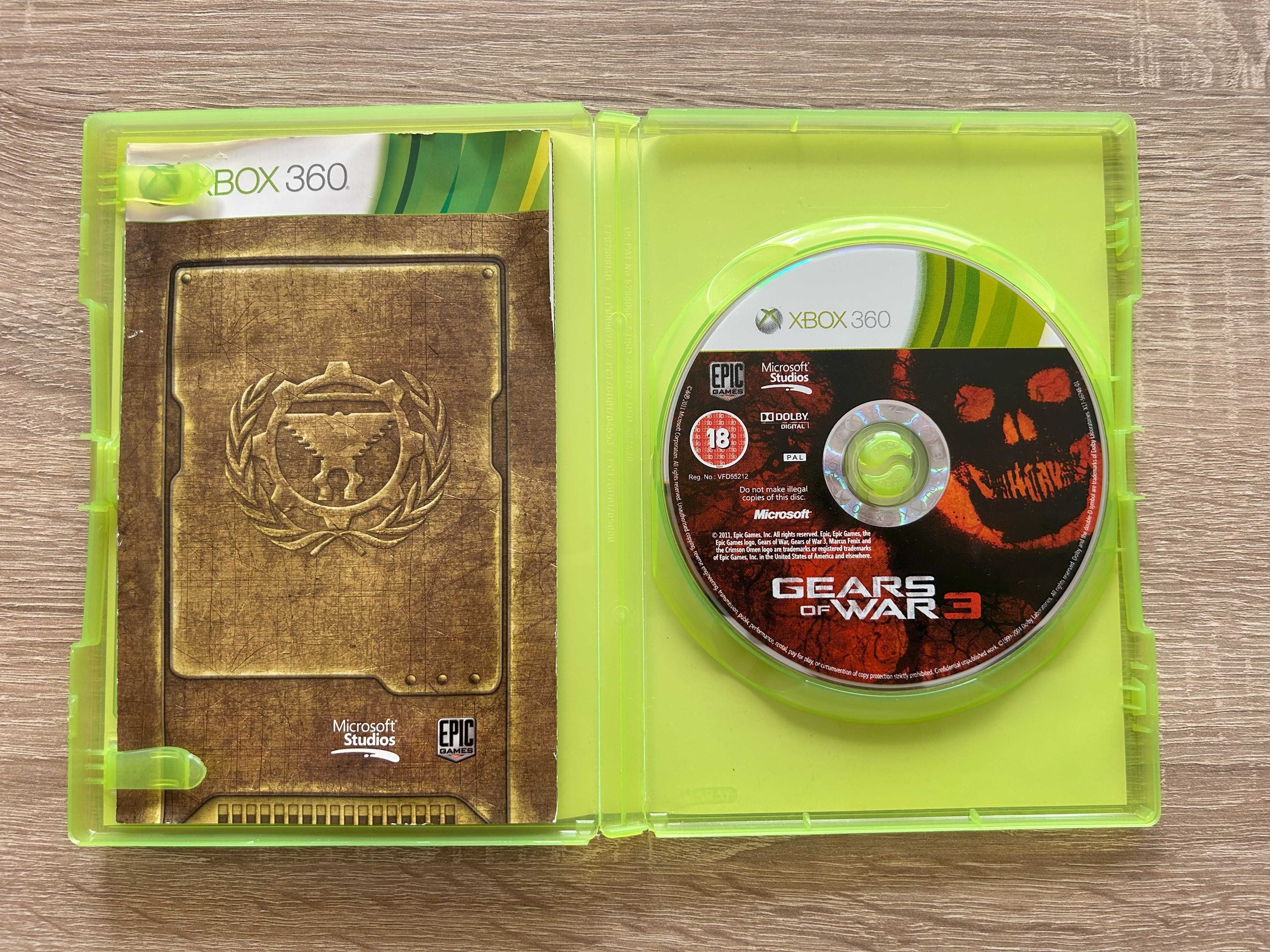 Gears of War 3 - Xbox 360 - stan Używany, sprawny 100%