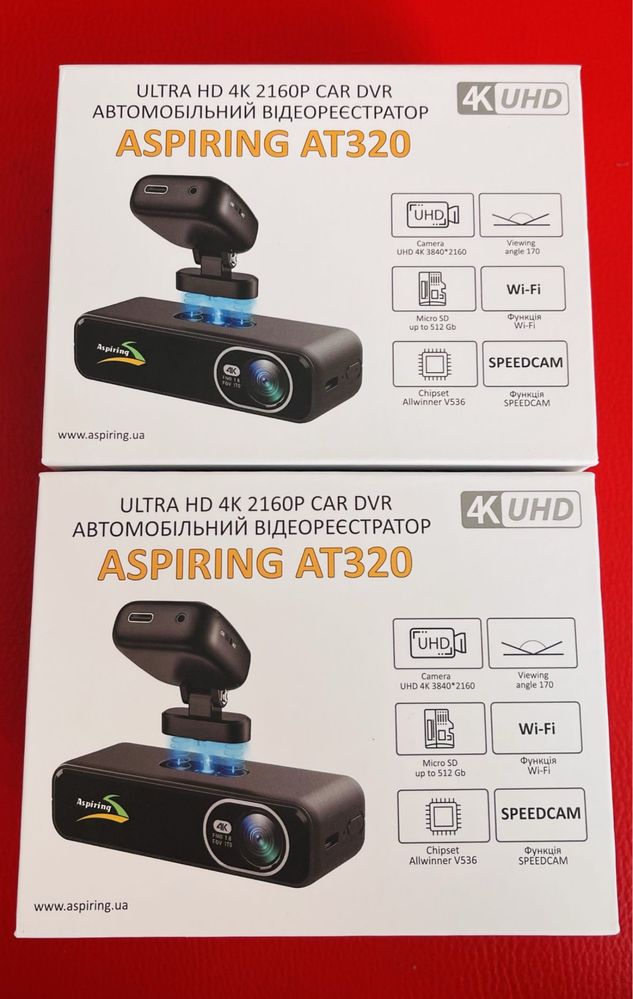 Автомобільний відеореєстратор Aspiring AT320 UHD 4K/GPS/WIFI
