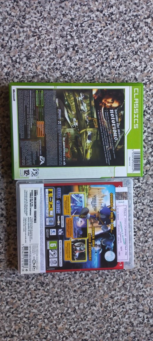 Need for speed most wanted/Sonic unleashed Playstation 3/Xbox