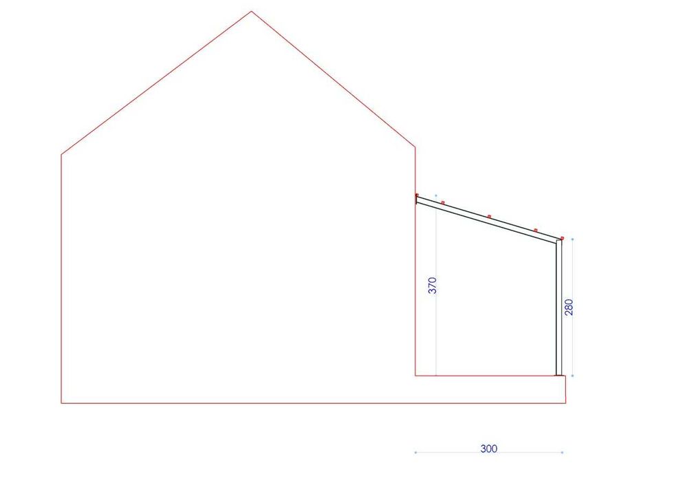 Konstrukcja zadaszenie tarasu 3x6m