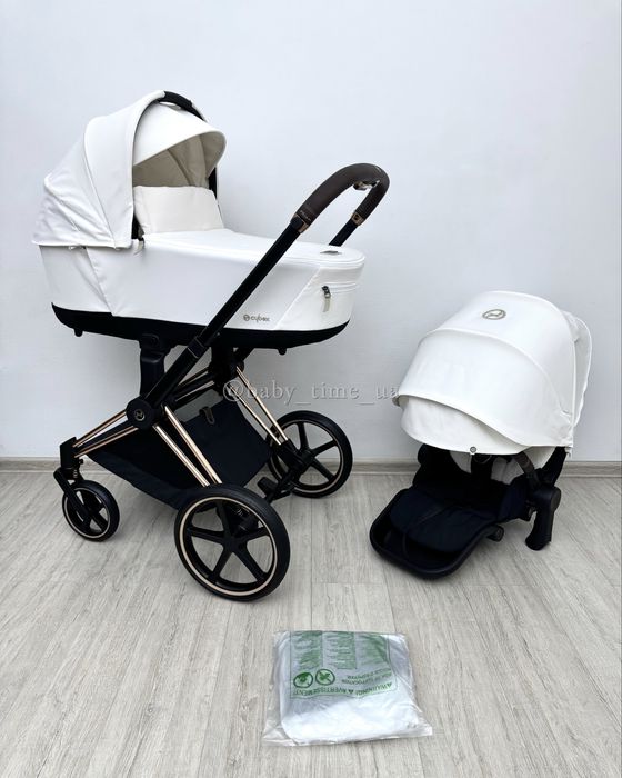 Cybex Priam 4.0 Rose Gold&Off White коляска Сайбекс Пріам 2025 (2в1)