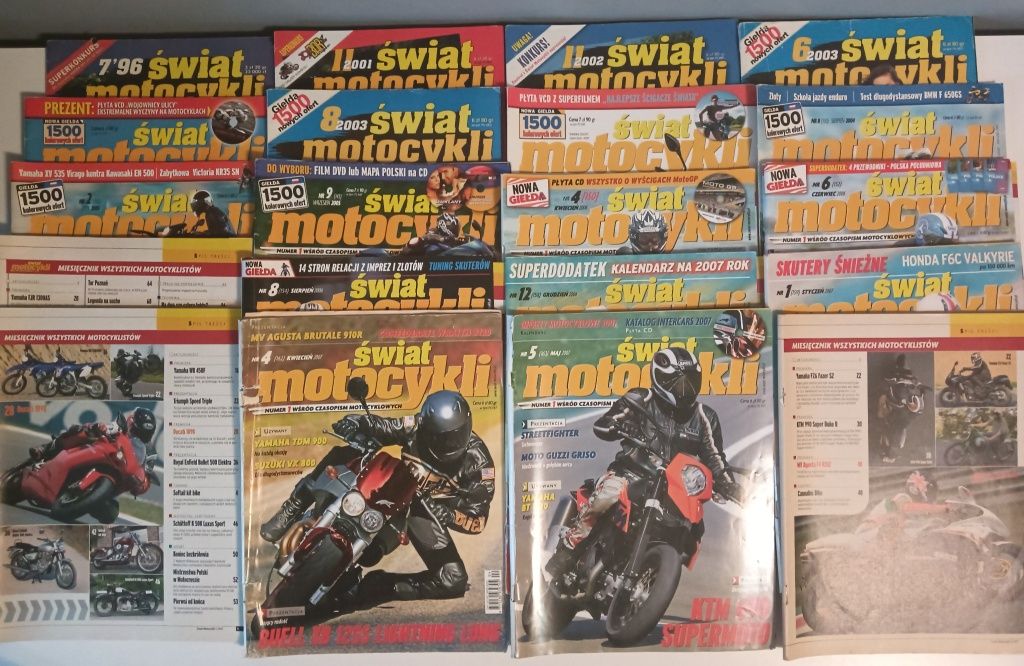 Zestaw 29 czasopism Świat Motocykli