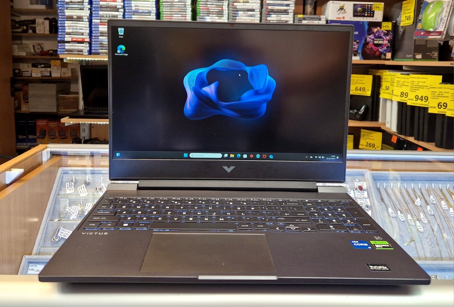 Laptop gamingowy HP VICTUS 15-FA0999, gwarancja, Komis Jasło Czackiego