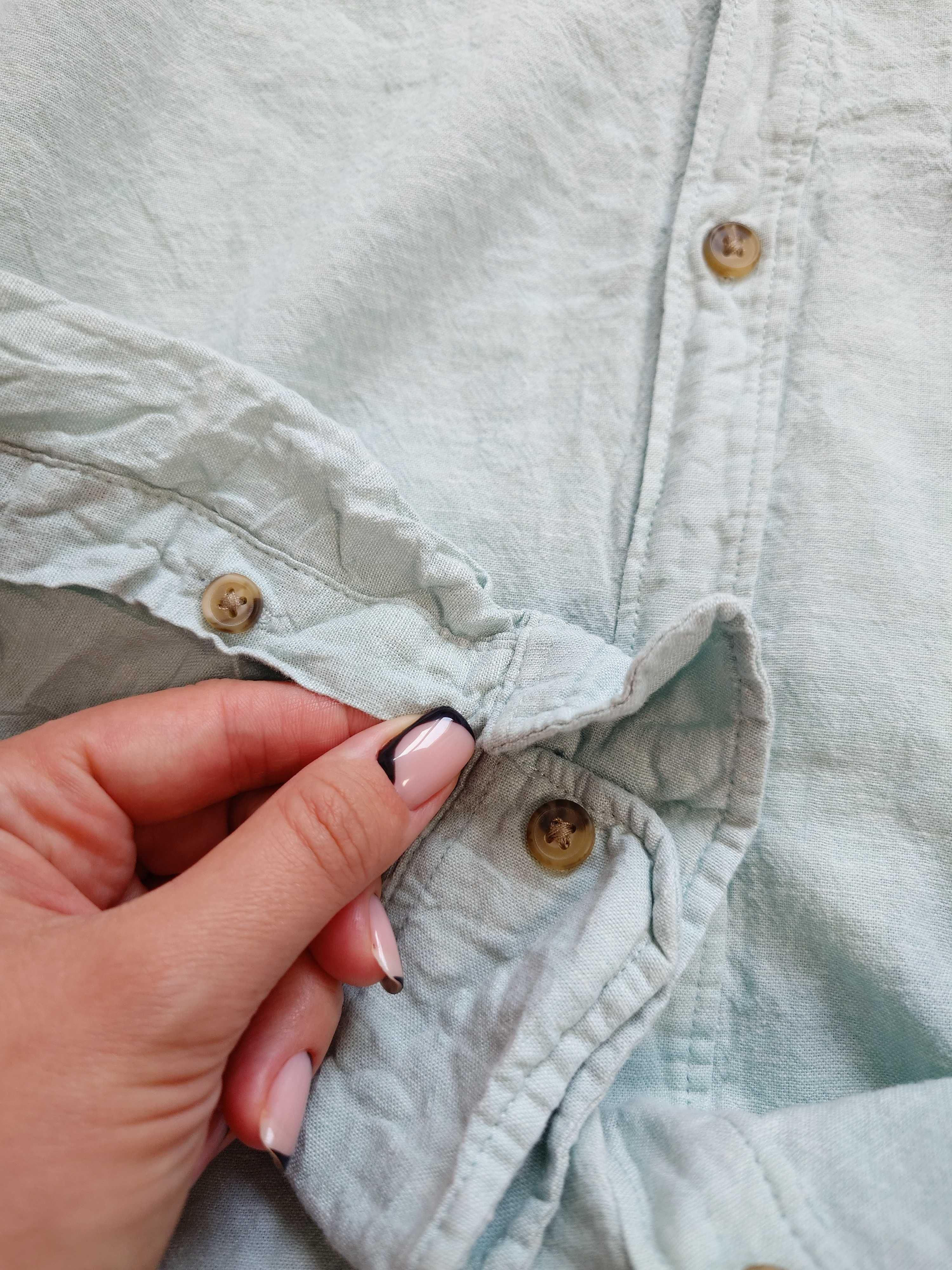 Lniana koszula dla chłopca, długi rękaw, H&M 152
