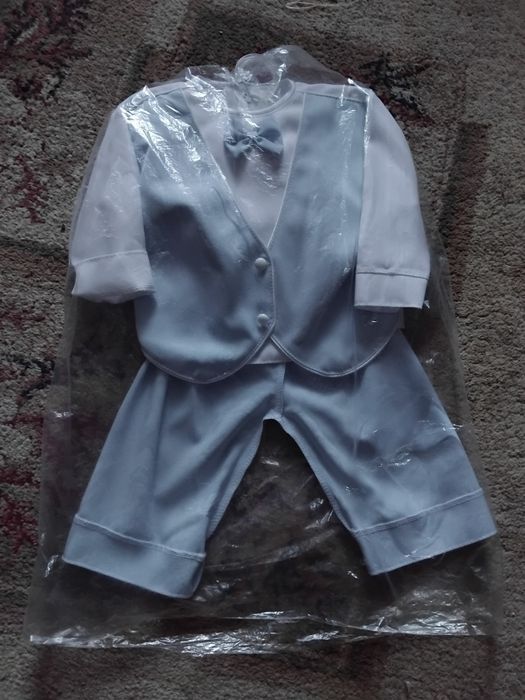 Eleganckie Ubranko do chrztu dla chłopca 80
