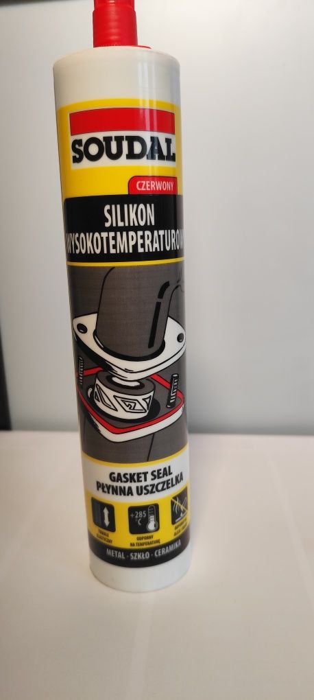 Silikon SOUDAL wysokotemperaturowy 285*C Płynna Uszczelka 280ML