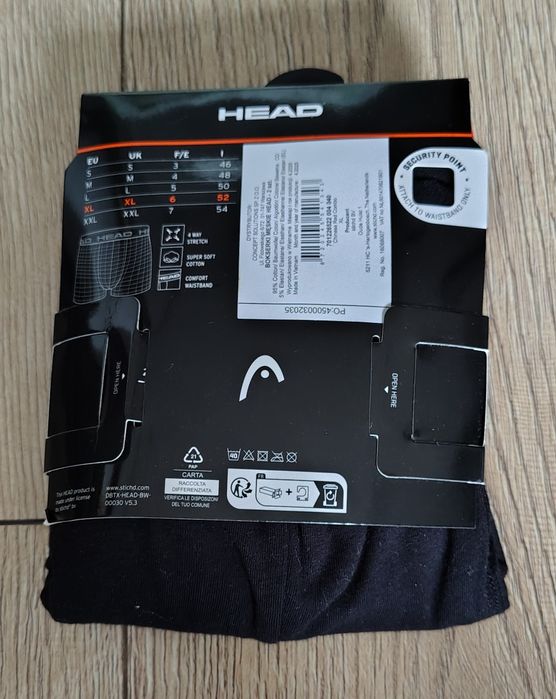 Majtki bokserki męskie 2 pary czarne Head XL nowe