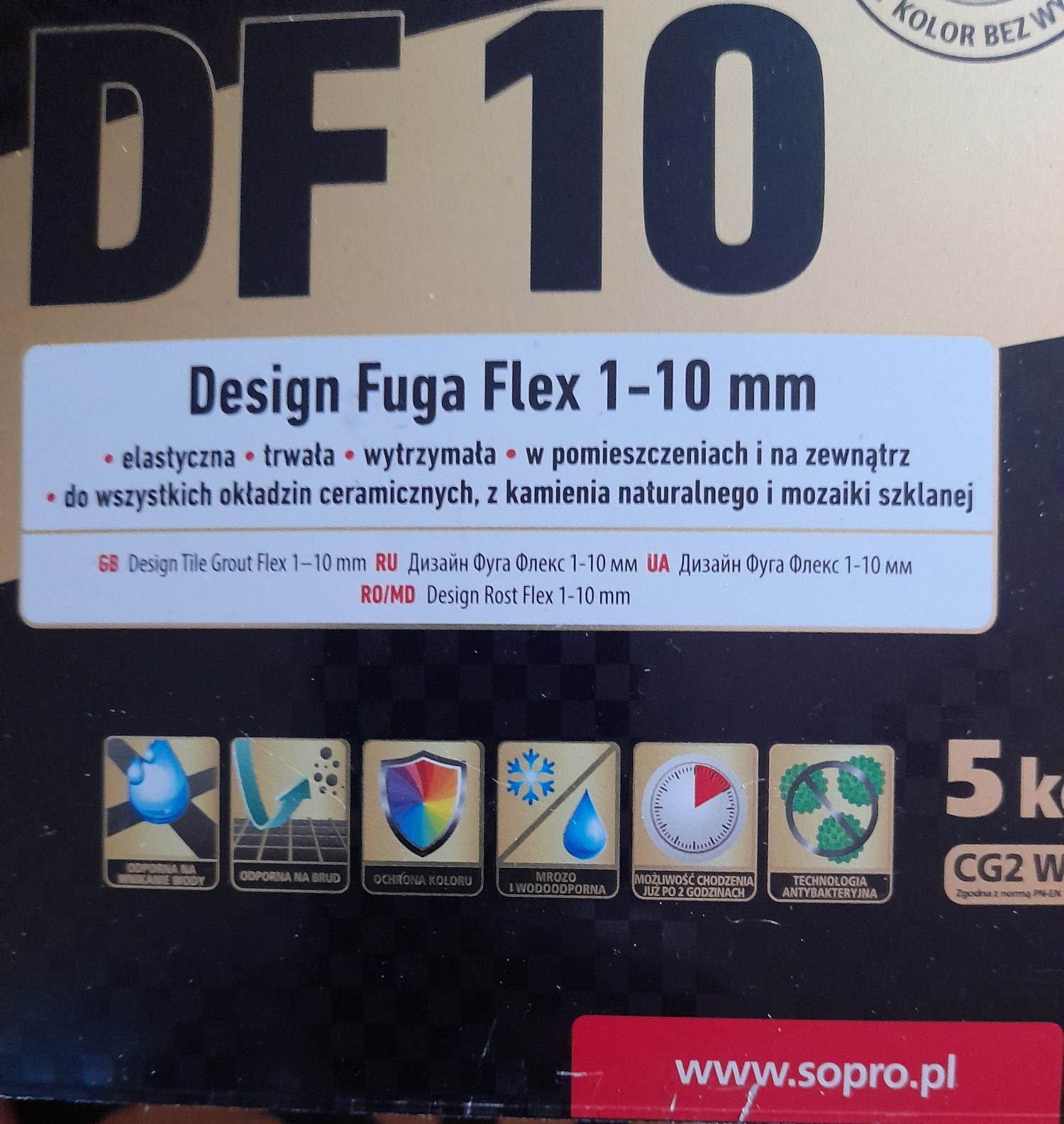 Fuga do płytek Sopro DF10 szara +gratis 3xUniBond Biala