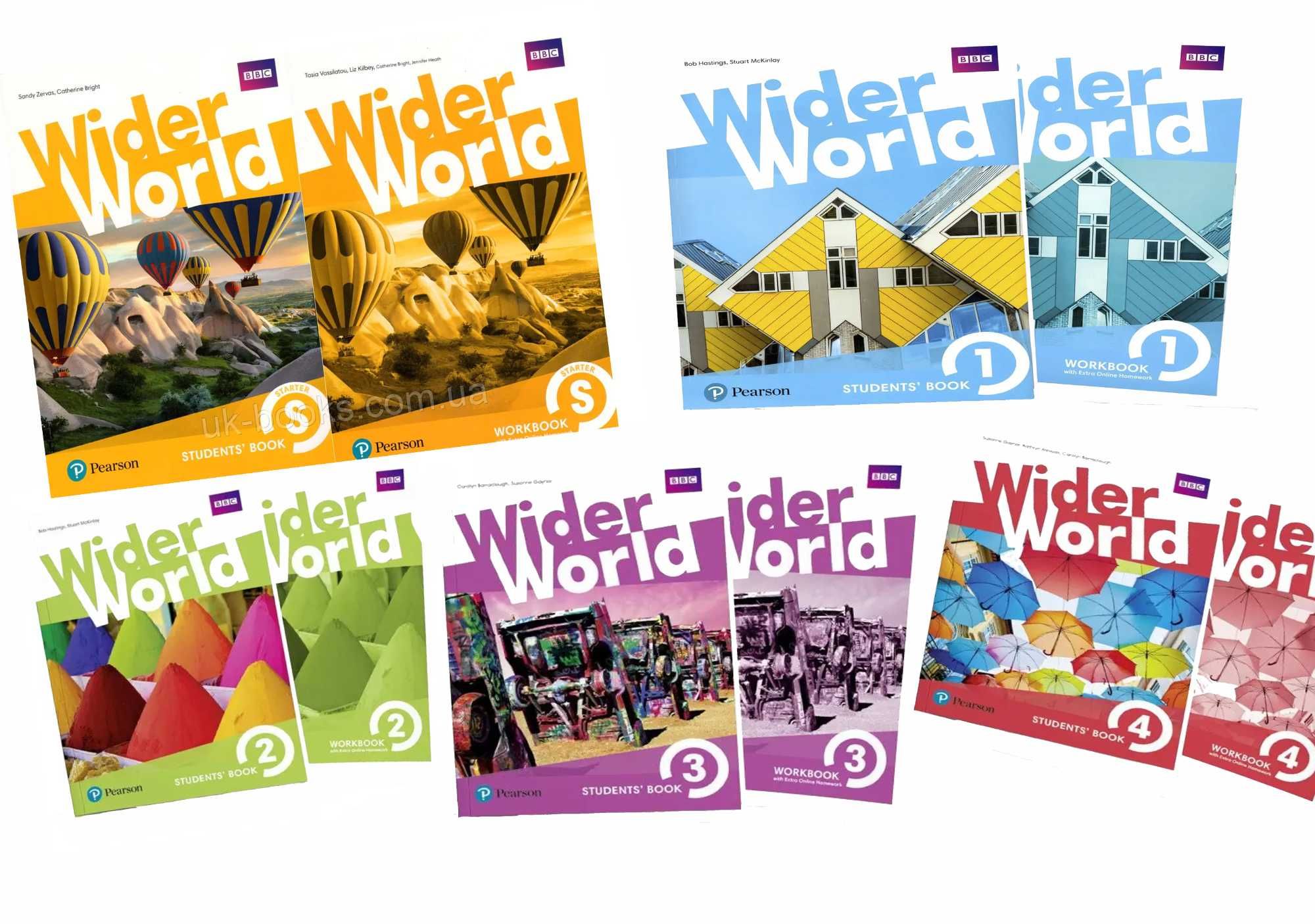 Wider World Starter, 1, 2, 3, 4 (ціна за комплект книга+зошит)