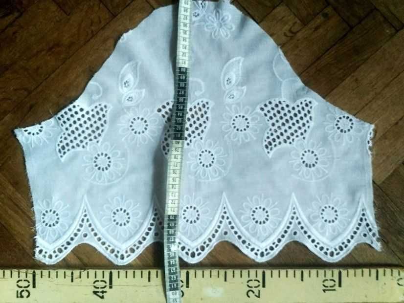 ткань хлопок белый с вышивкой ришелье 4 куска для детей, прочего