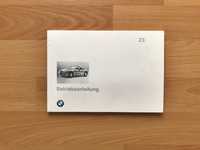 Livro manual de instruções do roadster BMW Z3