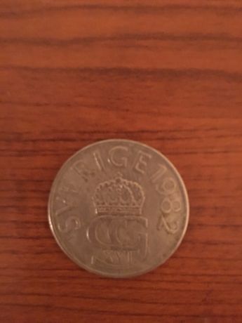 Монета 5 крон Швеция 1982 год
