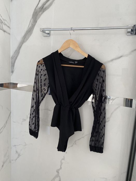 БОДІ, BOOHOO, 34,(8), XS, S Боді з довгим рукавом Сексуальне  боді