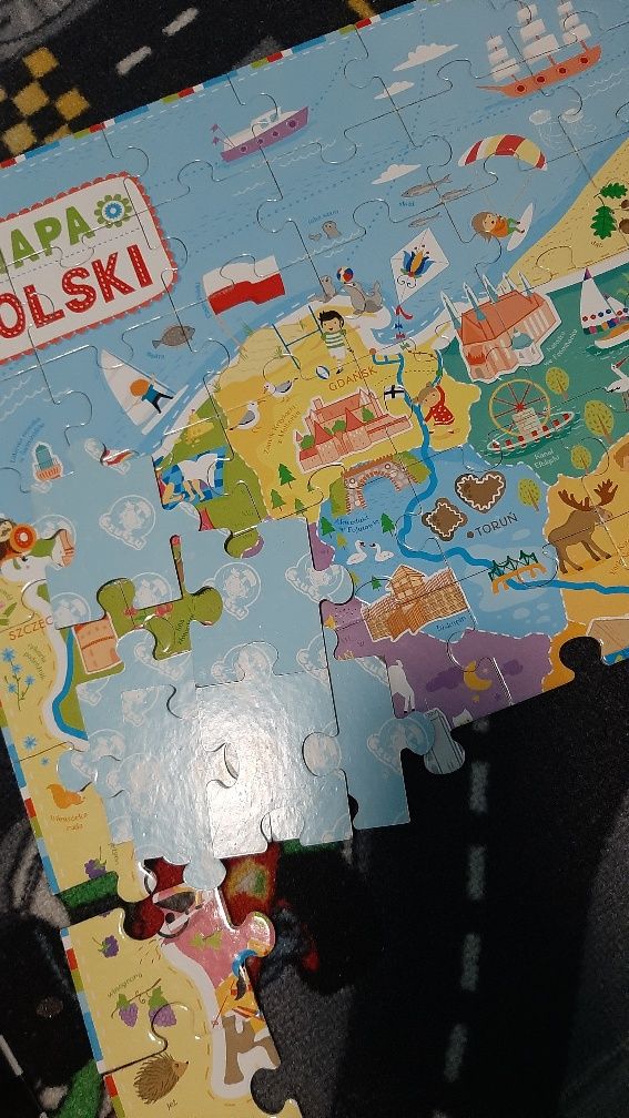 Mapa Polski czu czu 5+ puzzle