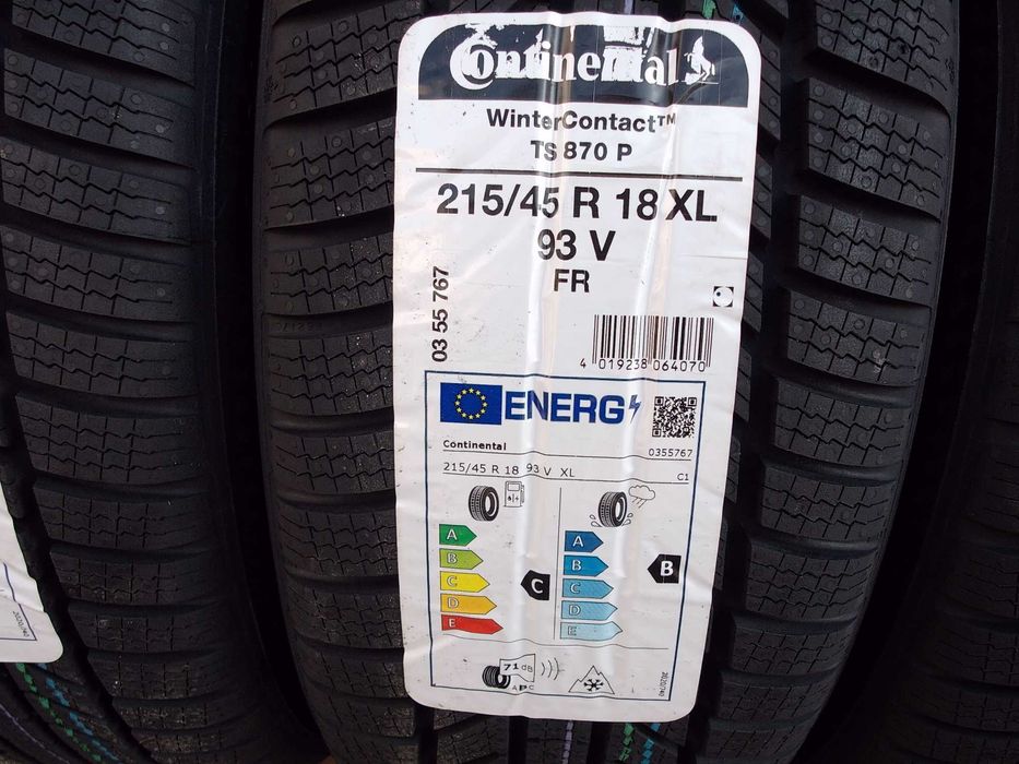Continental WinterContact TS870P 215/45/18 93V XL FR nowe z 2022r