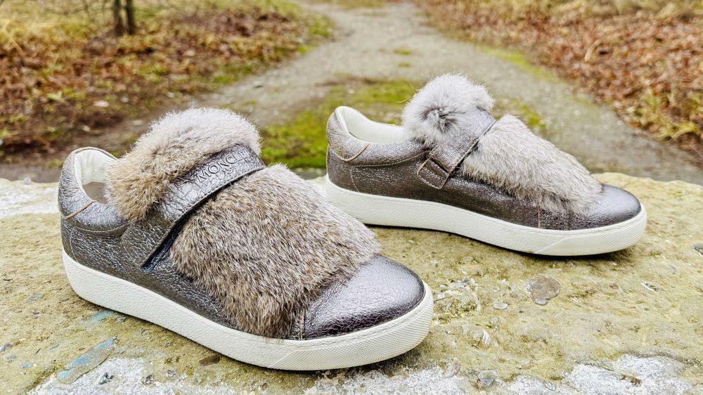 Жіночі оригінальні сліпони Moncler Silver Lucie Trainer with Rabbit