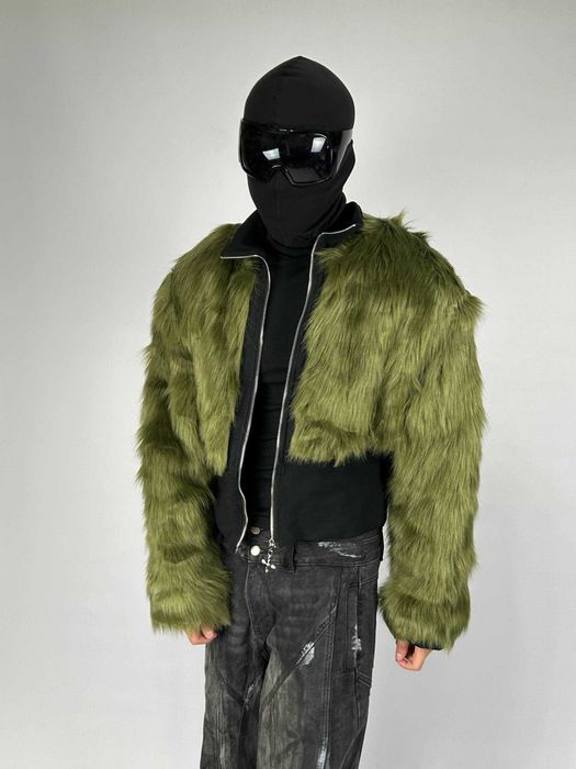 Бомбер зелений камо с мехом куртка курточка пуховик мех MA-1 jacket