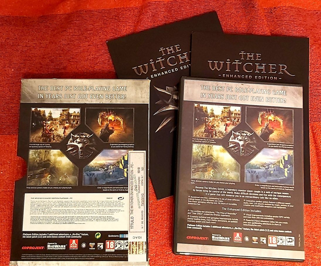 The Witcher - Jogo PC - Enhanced Edition
Jogo e manuais: Game Guide e