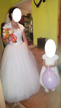 Biała suknia ślubna "DUBER" - PRINCESSA roz.36