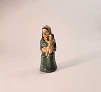 Polichromia - Maryja z Jezusem - figurka religijna- antyk - XIX/XX w.