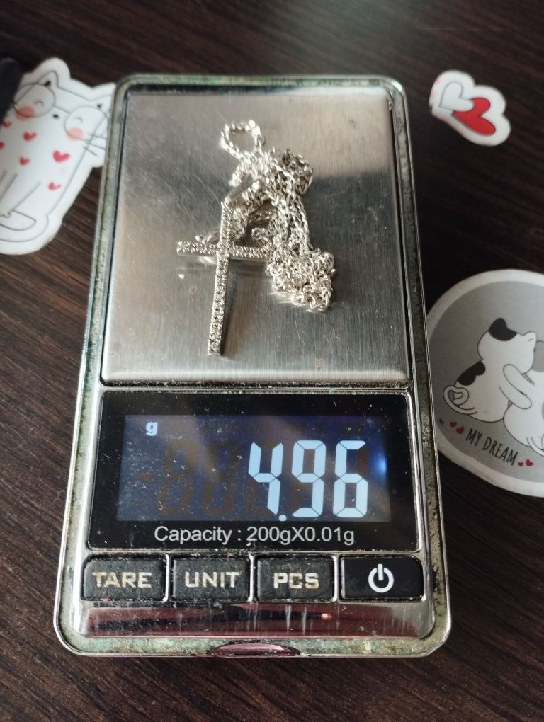 Серебряная цепочка с кулончиком 4.96 грамма 50 см