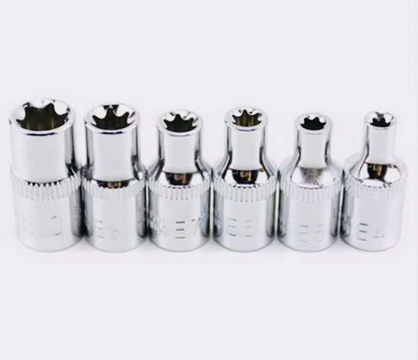 набор 6 шт 1/4" Набір торцевих головок Torx Tools E4 E5 E6 E7 E8 e10