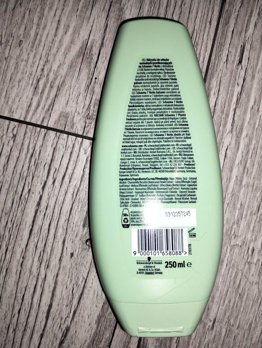Schauma 7 Herbs Freshness Odżywka Do Włosów 250 Ml nowa