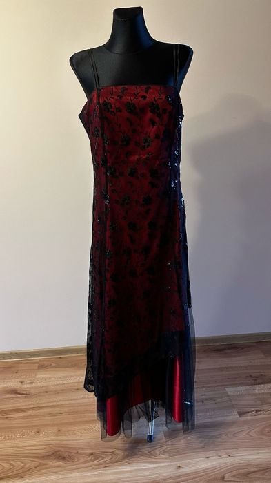 Suknia wieczorowa na 3 ramiączka z regulowanym stanemregulo