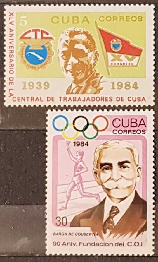 Znaczki Kuba 1984 stan** całe serie